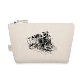 Locomotive drawing - Organic Pouch - nature - Front