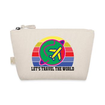 Lass uns die Welt bereisen. Flugzeug, Weltreise - Bio-Täschchen - Natur - Vorne