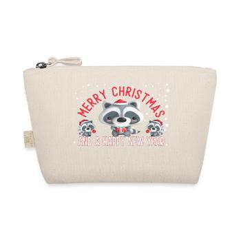 Joyeux Noël et bonne année ratons laveurs - Trousse biologique - nature - Devant