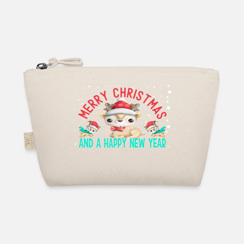 Joyeux Noël Bonne Année Cerf de Noël mignon Trousse biologique