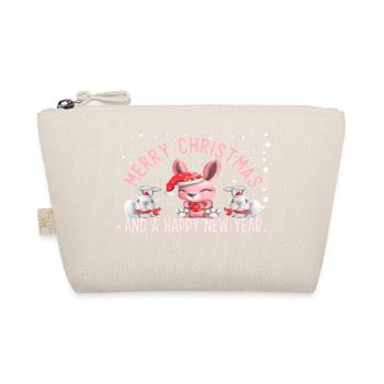 Joyeux Noël et une bonne année Lapins mignons - Trousse biologique - nature - Devant