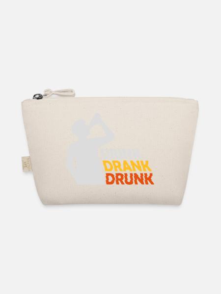 drink drank drunk Zitat - Bio-Täschchen - Natur - Vorne