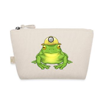 Frosch Bergbau Bergarbeiter - Bio-Täschchen - Natur - Vorne