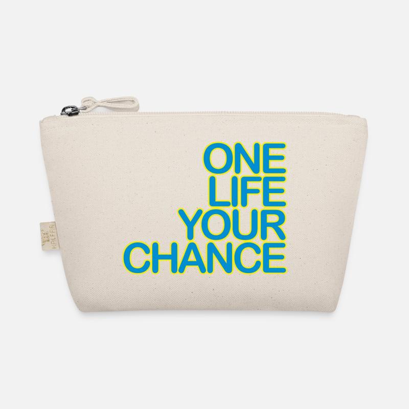 One LIFE your CHANCE 03hellblau Kgelb - Bio-Täschchen - Natur