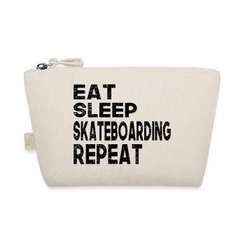 Eat SLeep Skateboarding Repeat - Organic Pouch - nature - Front