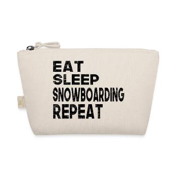 Eat Sleep Snowboarding Repeat - Bio-Täschchen - Natur - Vorne