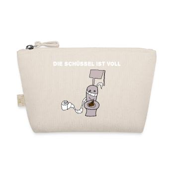 Schüssel Voll Klo WC 00 - Bio-Täschchen - Natur - Vorne