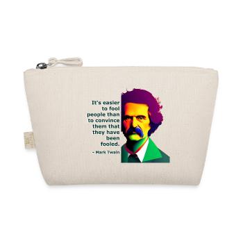Mark Twain Zitat: "It's easier to fool..." - Bio-Täschchen - Natur - Vorne