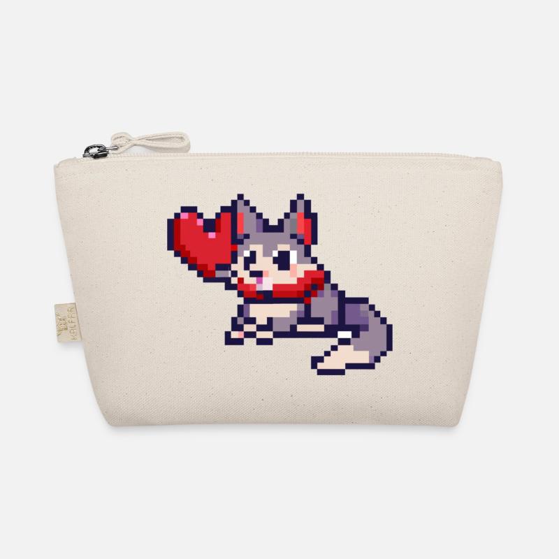 Chat Pixelart avec cœur Trousse biologique