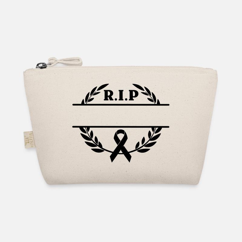 Lorbeerkranz R.I.P. Monogramm Bio-Täschchen