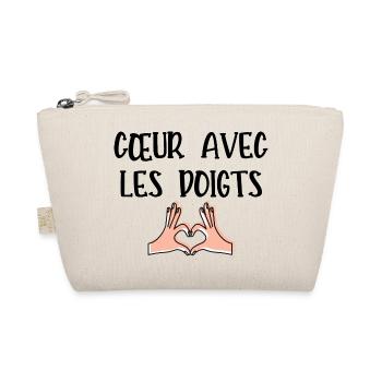 cœur avec les doigts - Trousse biologique - nature - Devant