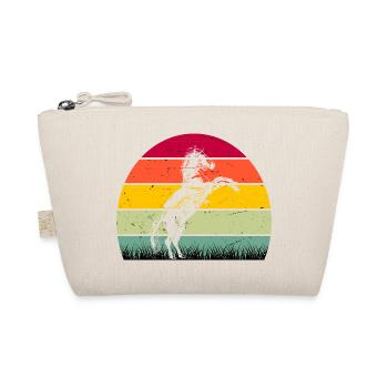 RETRO PFERDEDESIGN I REITEN - Bio-Täschchen - Natur - Vorne