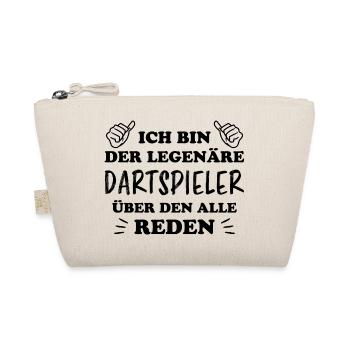 Dartspieler Witz Spruch Darts Dartpfeil Geschenk - Bio-Täschchen - Natur - Vorne