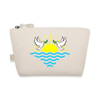 Sunset two white pigeons - Organic Pouch - nature - Front
