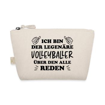 Volleyball Lustige Spruch Beachvolleyball Geschenk - Bio-Täschchen - Natur - Vorne
