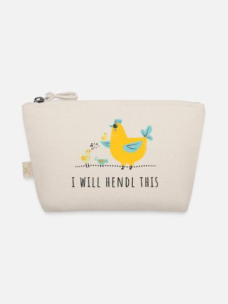 I will hendl this - Mama, Familie, Küken, Huhn - Bio-Täschchen - Natur
