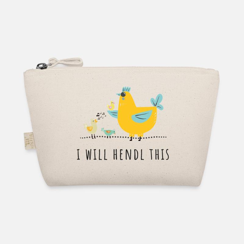 I will hendl this - Mama, Familie, Küken, Huhn - Bio-Täschchen - Natur