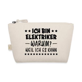 Elektriker Lustiger Spruch Elektriker Geschenk - Bio-Täschchen - Natur - Vorne