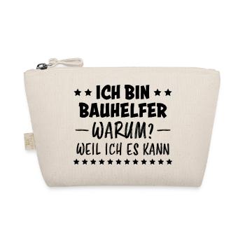 Bauhelfer Beruf Lustiger Spruch Bauhelfer Geschenk - Bio-Täschchen - Natur - Vorne