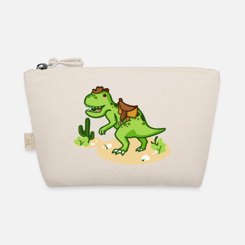 Cowboy T-Rex with small hat and saddle Organic Pouch