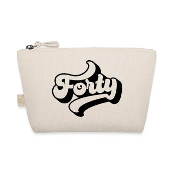 Forty 40th Birthday Men Women 40 Years Old - Organic Pouch - nature - Front
