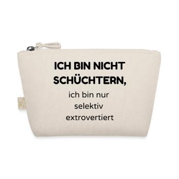 schüchtern - Bio-Täschchen - Natur - Vorne