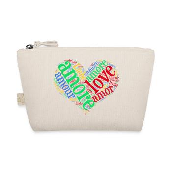 t-shirt love love love Liebe amor word cloud - Organic Pouch - nature - Front