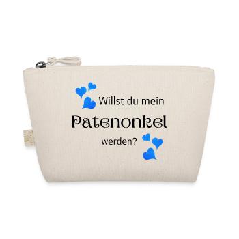 Willst du mein Patenonkel werden - Bio-Täschchen - Natur - Vorne