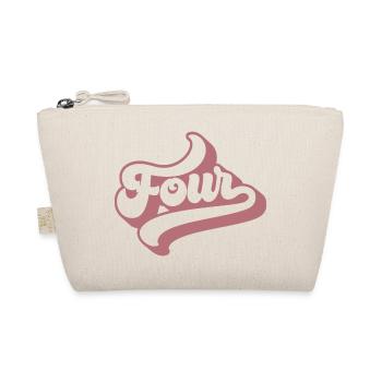 Four 4th Birthday For Girls 4 Years Old - Organic Pouch - nature - Front