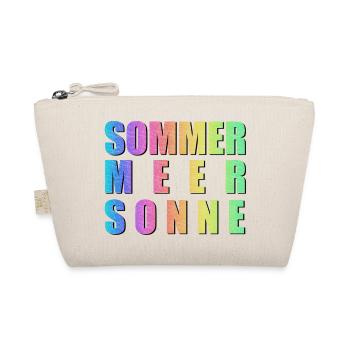 Sommer Meer Sonne Hippie bunt Trend - Bio-Täschchen - Natur - Vorne