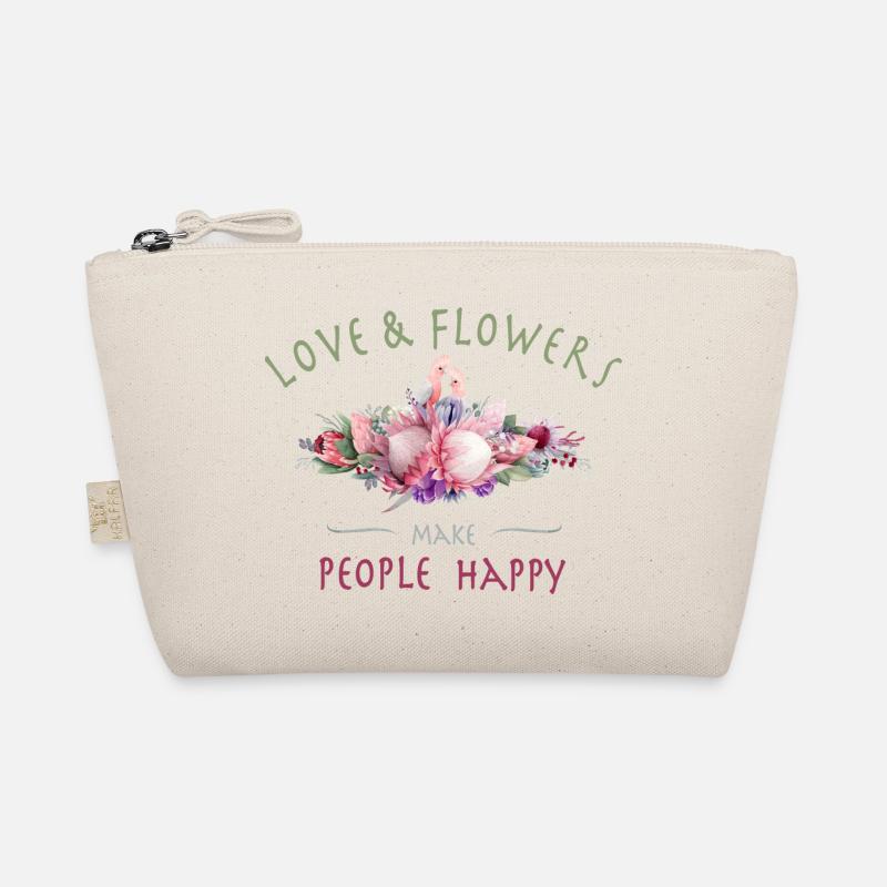 Love and Flowers - Bio-Täschchen - Natur