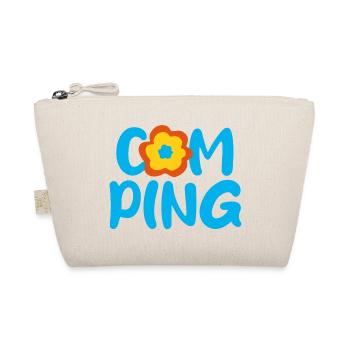 Camping Blume Comic Fan Camper Urlaub Outdoor - Bio-Täschchen - Natur - Vorne