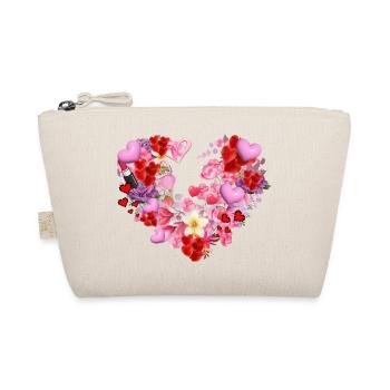 Flower Heart, Flowers,Floral, Flower, Hearts - Organic Pouch - nature - Front