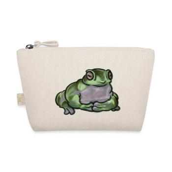 Cute Sitting Frog - Bio-Täschchen - Natur - Vorne