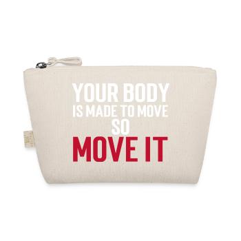 Your Body Is Made To Move - So Move It Weiss/Rot - Bio-Täschchen - Natur - Vorne