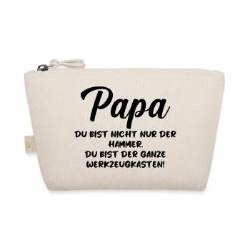 Vater Papa Familie Vatertag Sprüche - Bio-Täschchen - Natur - Vorne