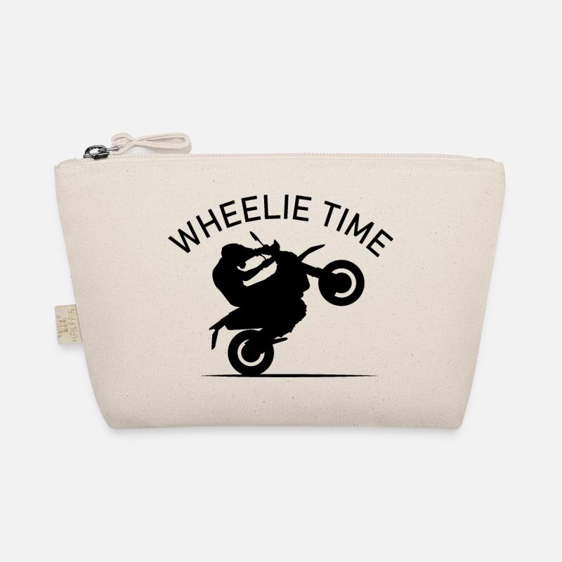 wheelie time motorcycle moped icon icon graphic Organic Pouch