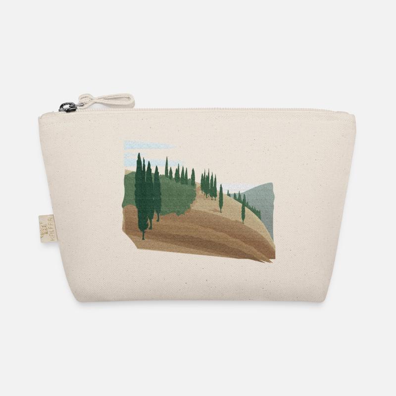Pine forest hilly landscape with structure (modific.) Organic Pouch