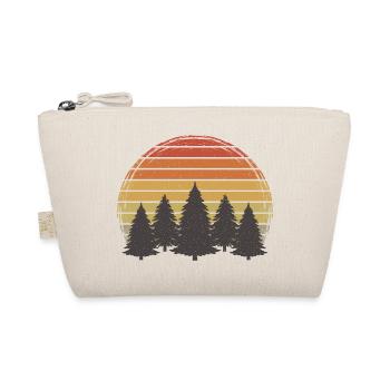 Vintage Forest Grunge Tree Retro Nature Sunset Trees - Organic Pouch - nature - Front