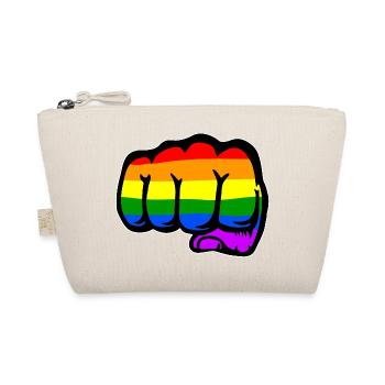 Hand Faust Regenbogenflagge - Bio-Täschchen - Natur - Vorne