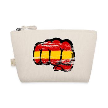 Spain Flag Hand Fist Used - Organic Pouch - nature - Front