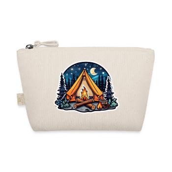 Camping, tent and campfire - Organic Pouch - nature - Front
