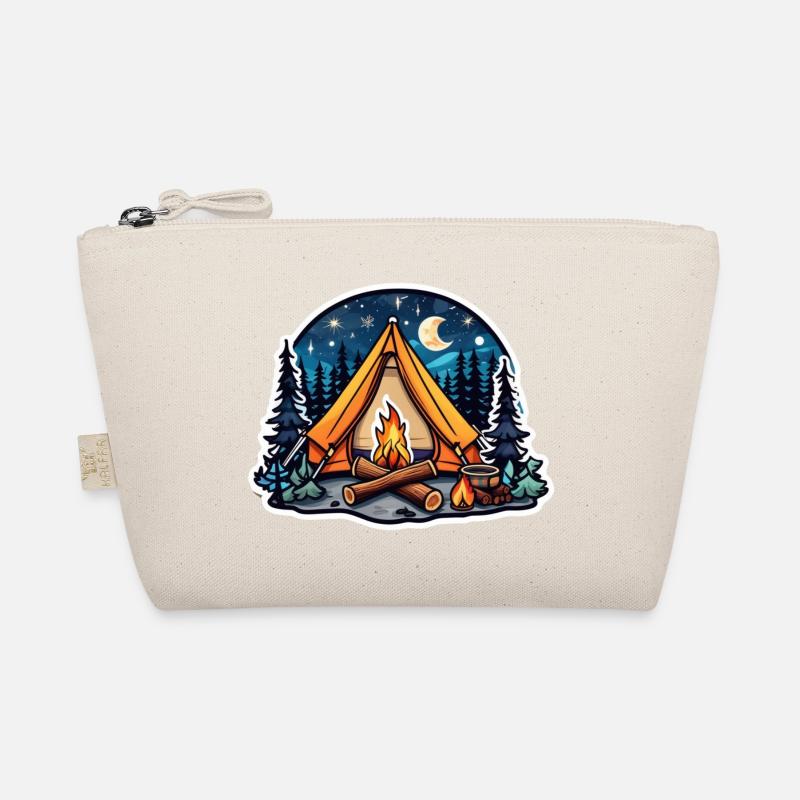 Camping, tent and campfire Organic Pouch