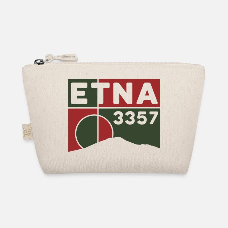 Etna Ätna Mongibello Vulkan Berg Sizilien Andenken - Bio-Täschchen - Natur