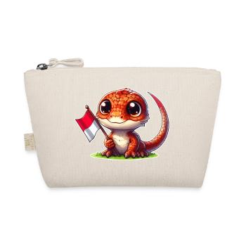 Mignon dragon de Komodo avec le drapeau de l’Indonésie - Trousse biologique - nature - Devant
