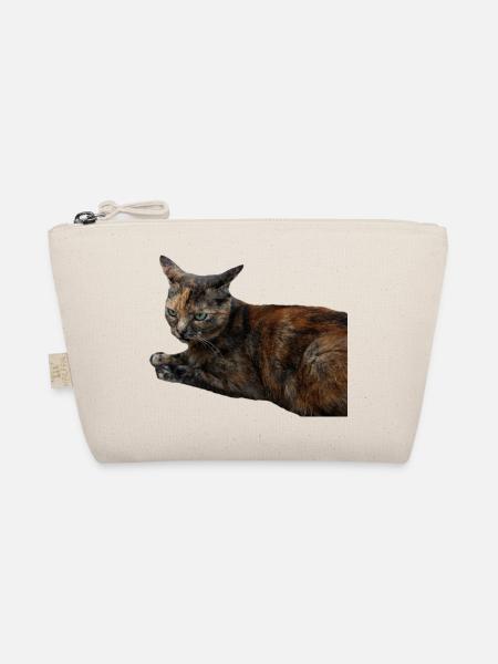 Cat Kitten Funny Cat Shirt Gift - Organic Pouch - nature - Front