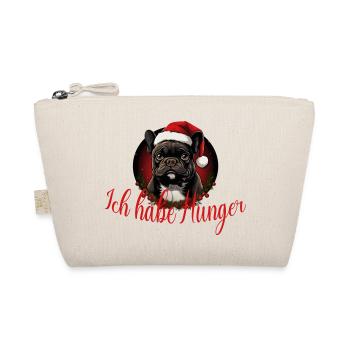 French Bulldog Christmas Always Hungry - Organic Pouch - nature - Front
