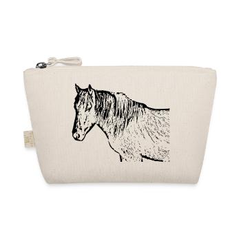 Chevaux T-shirt Cadeau Cavalier - Trousse biologique - nature - Devant