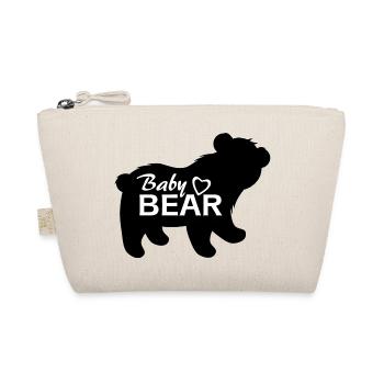 Silhouette of a baby bear - Organic Pouch - nature - Front