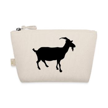 Goat Silhouette - Organic Pouch - nature - Front